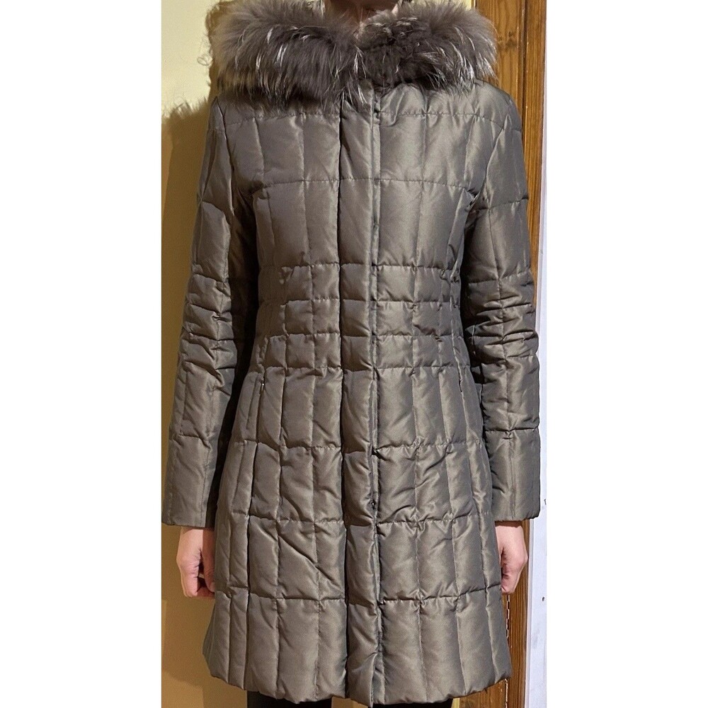 1 Madison Down Expedition Down Puffer Parka Small Sage Green Raccoon Fur Hood